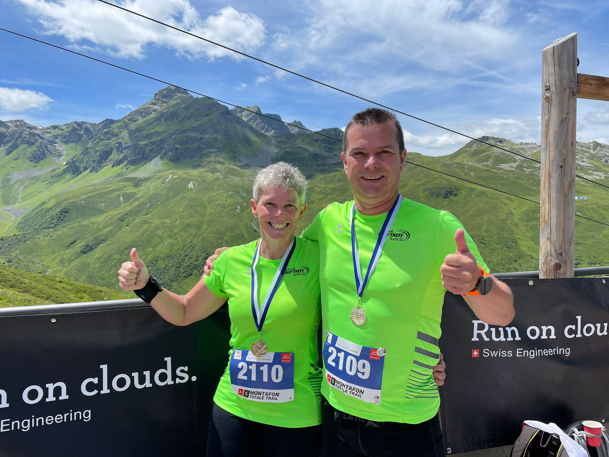 Cornelia und Mario am  Montafon Totale Trail, 9. Juli 2022