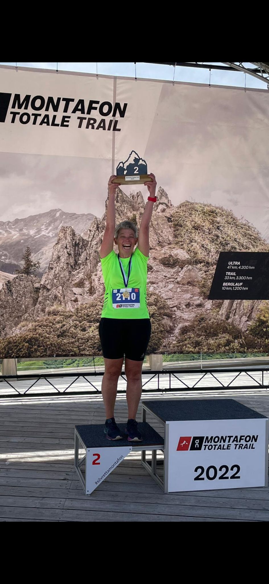 Cornelia als Zweite auf dem Stockerl, bravo!