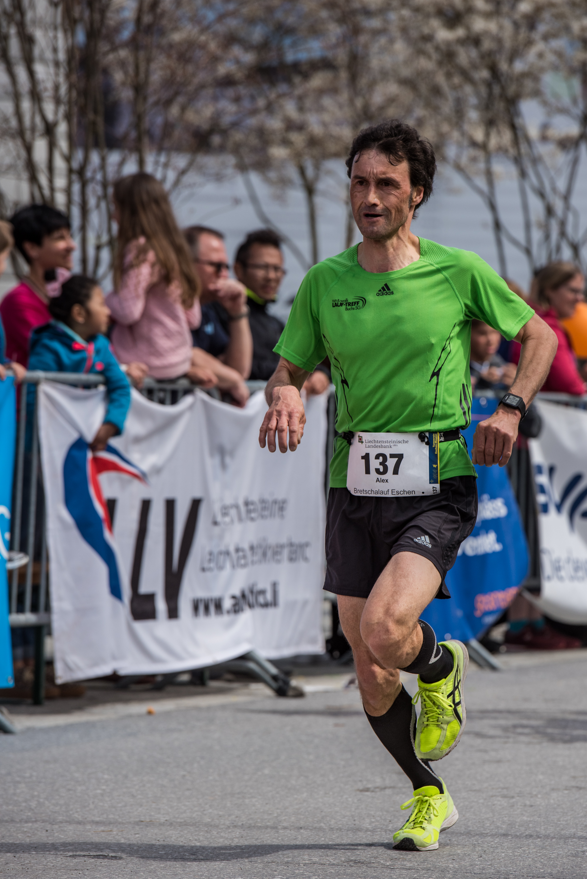 Alex kurz vor dem Ziel