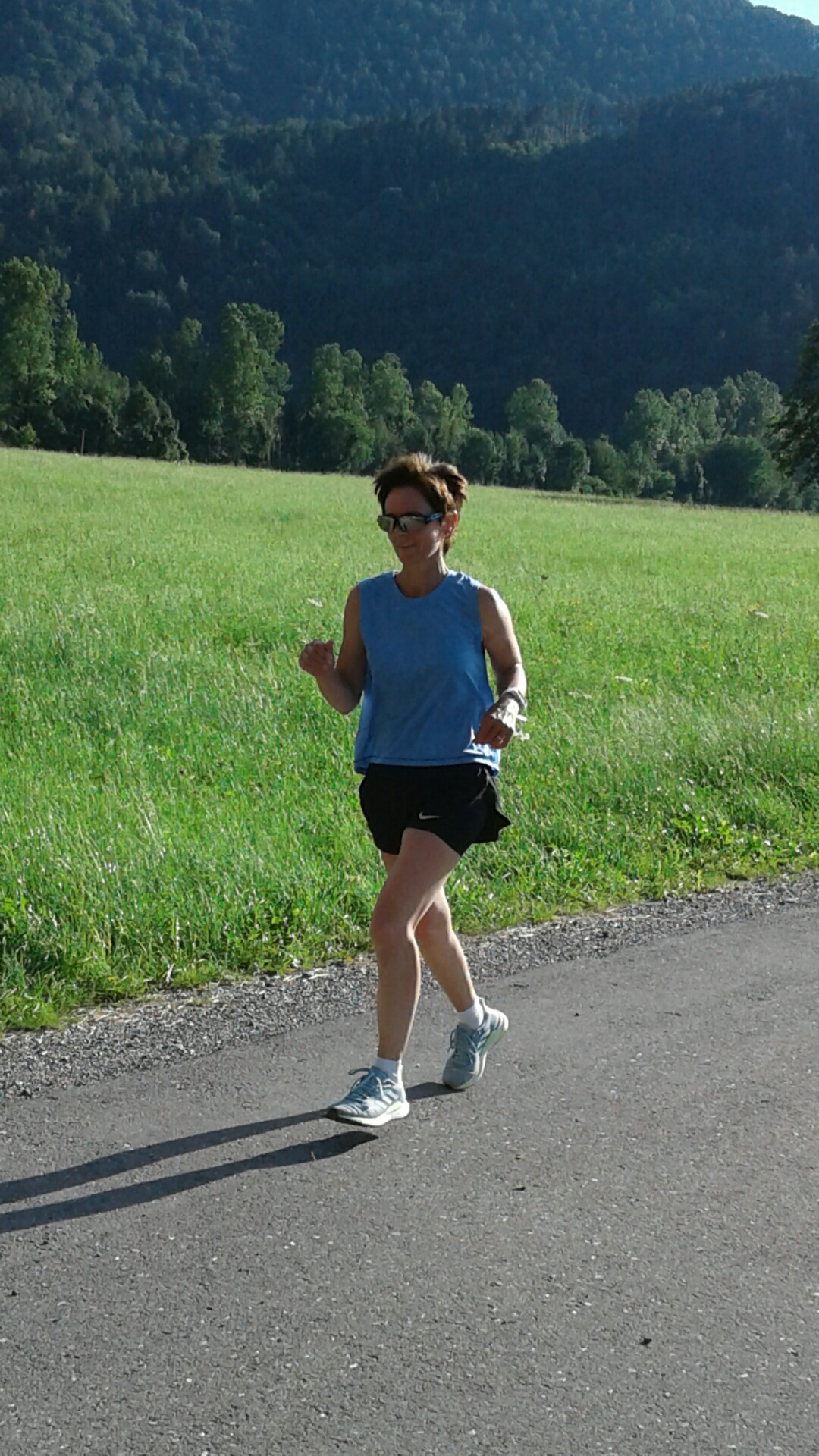 Claudia vor dem Ziel