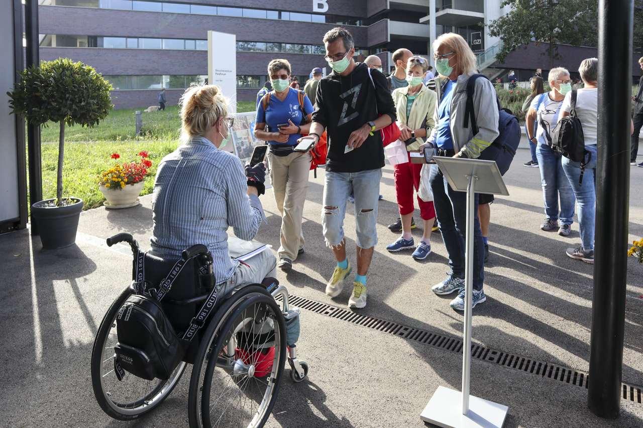 Eingangskontrolle ins Paraplegikerzentrum