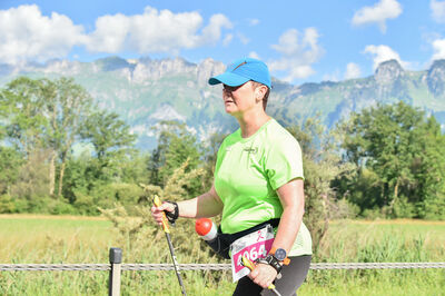 Sandra auf der Pink-Ribbon-Strecke