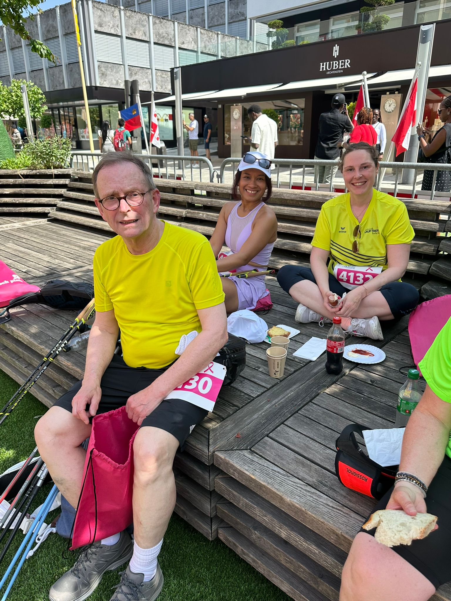 Nikolaus, Lia und Melanie zufrieden im Ziel
