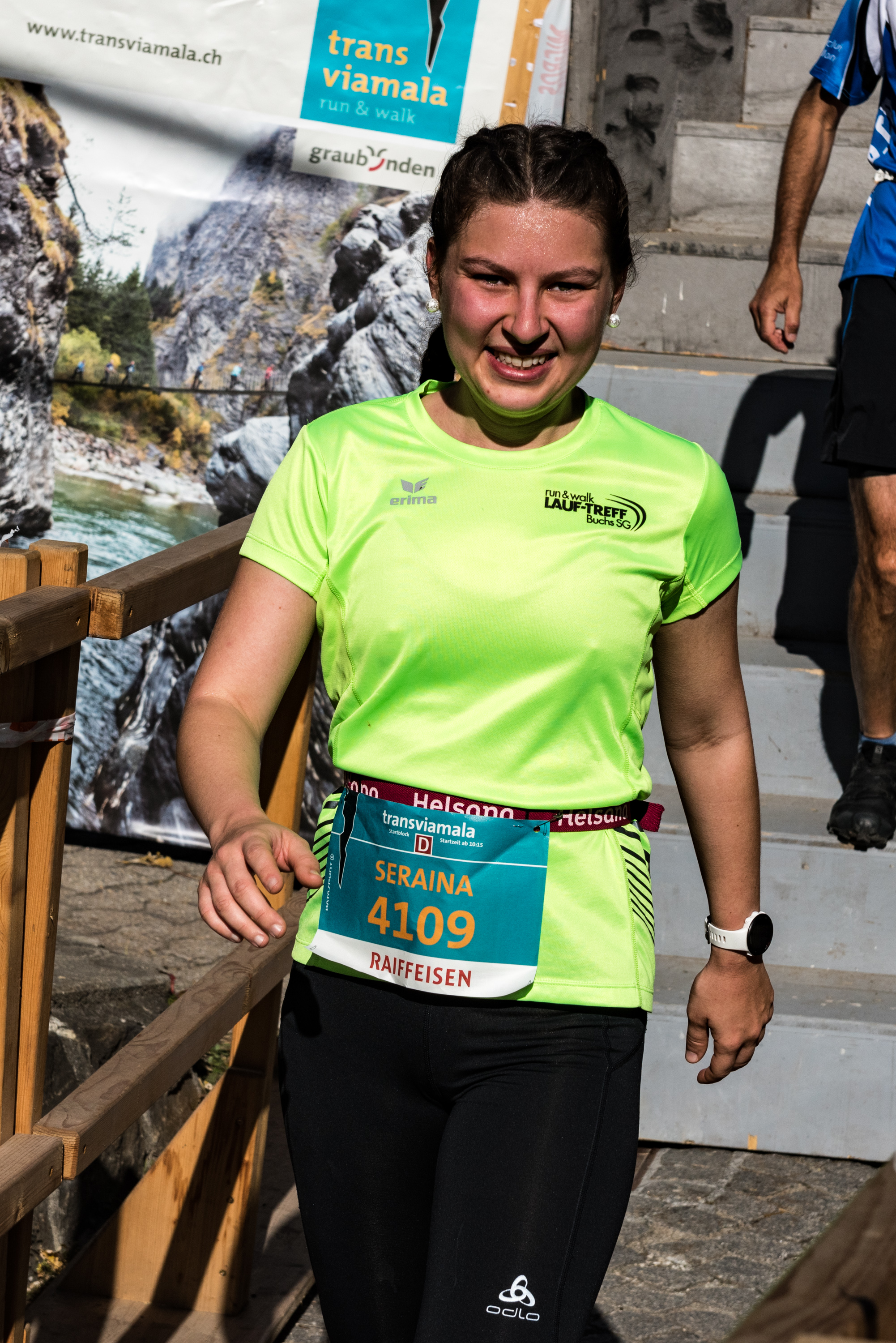 Seraina im Ziel in Donat