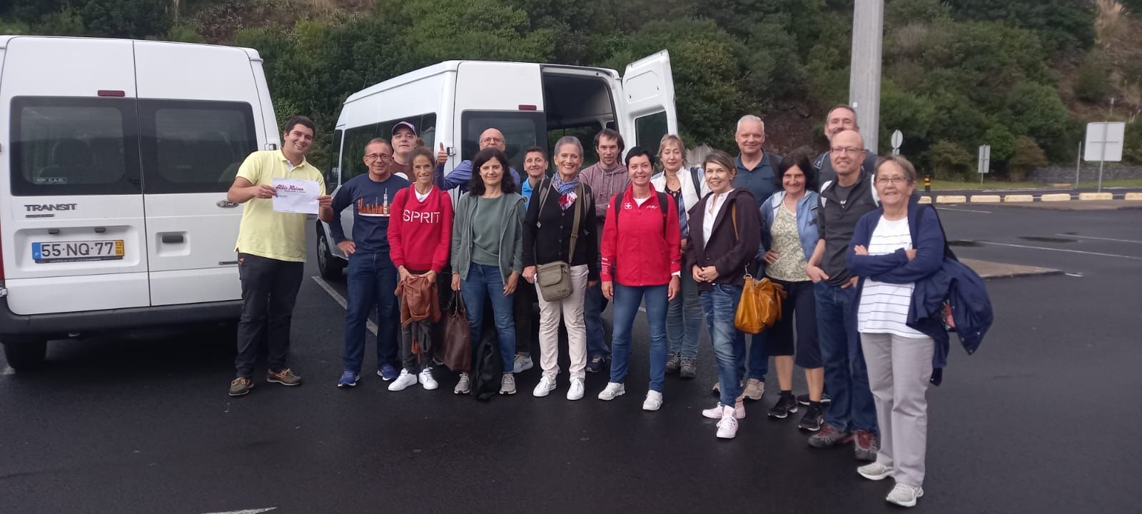 Unsere Reisegruppe, angekommen in Ponta Delgada