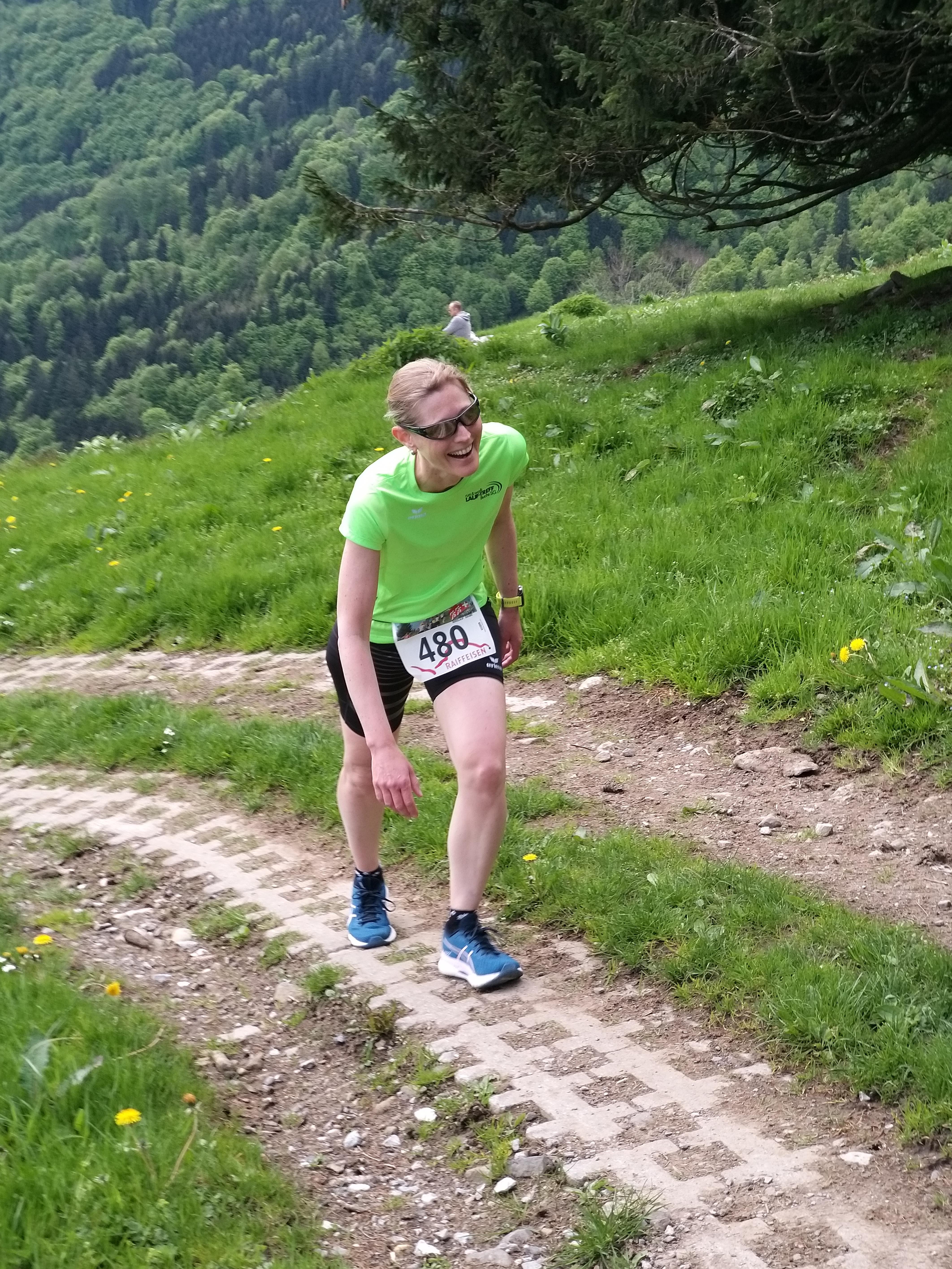 Nadja auf der 2. Etappe des Staffellaufs mit Mario