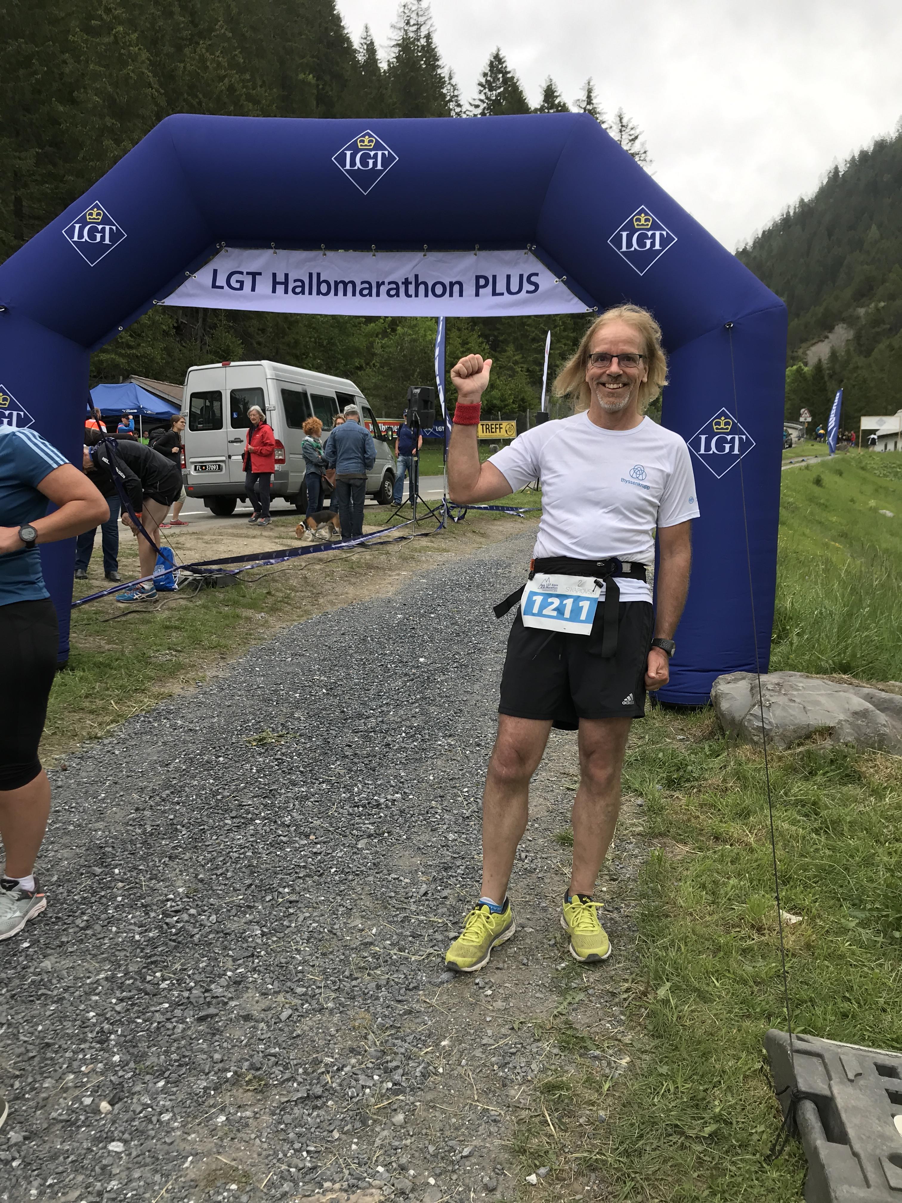 Beni im Ziel nach 25km