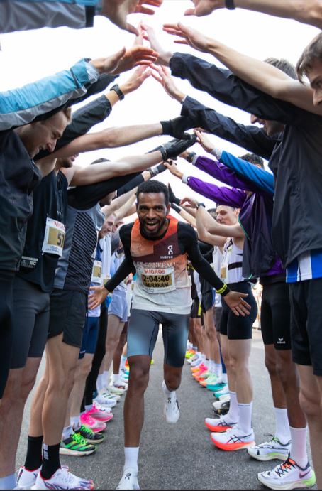 Tadesse Abraham nach seinem Abschiedsrennen