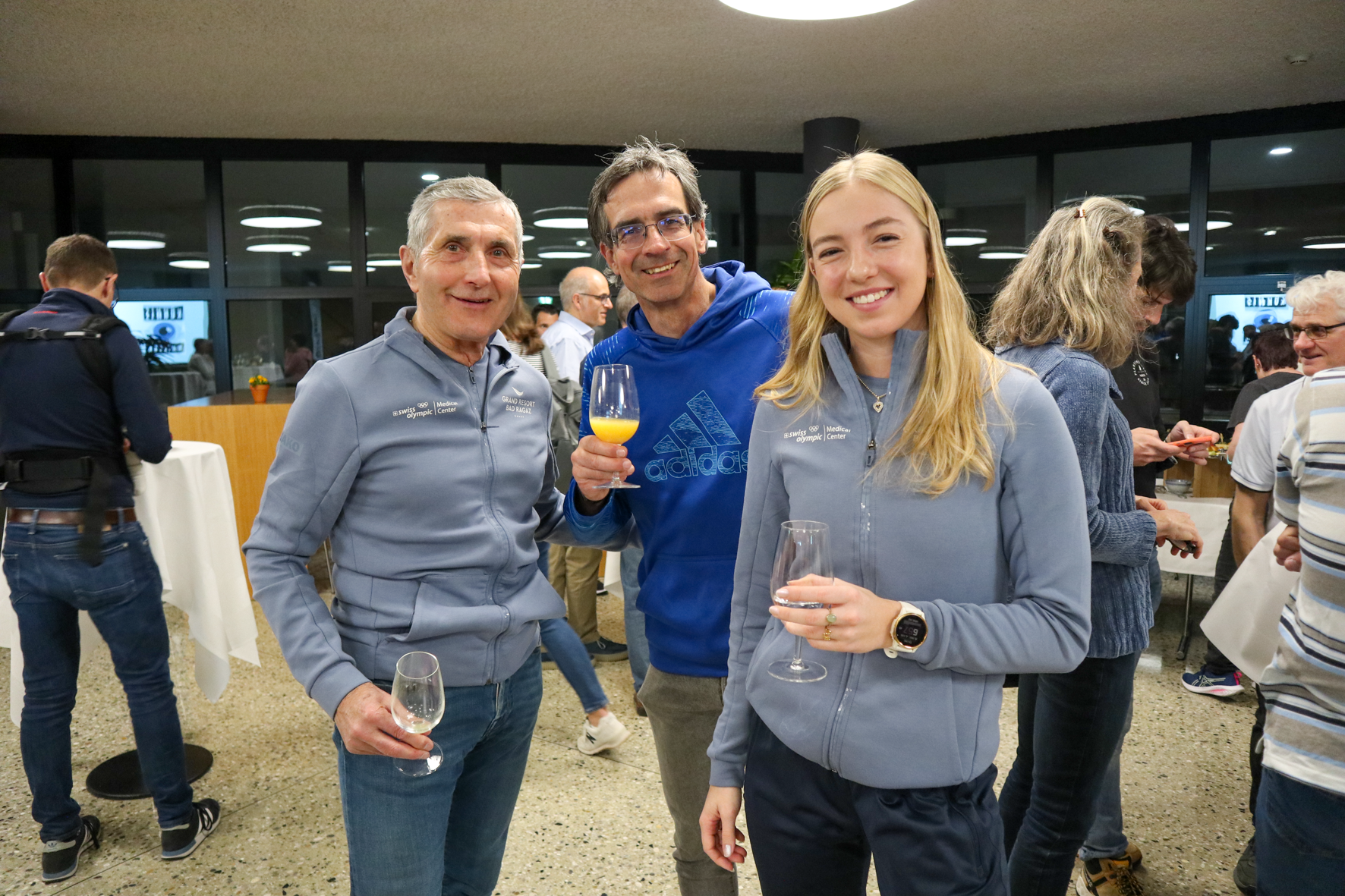 Richi, Alex und Chiara im Austausch