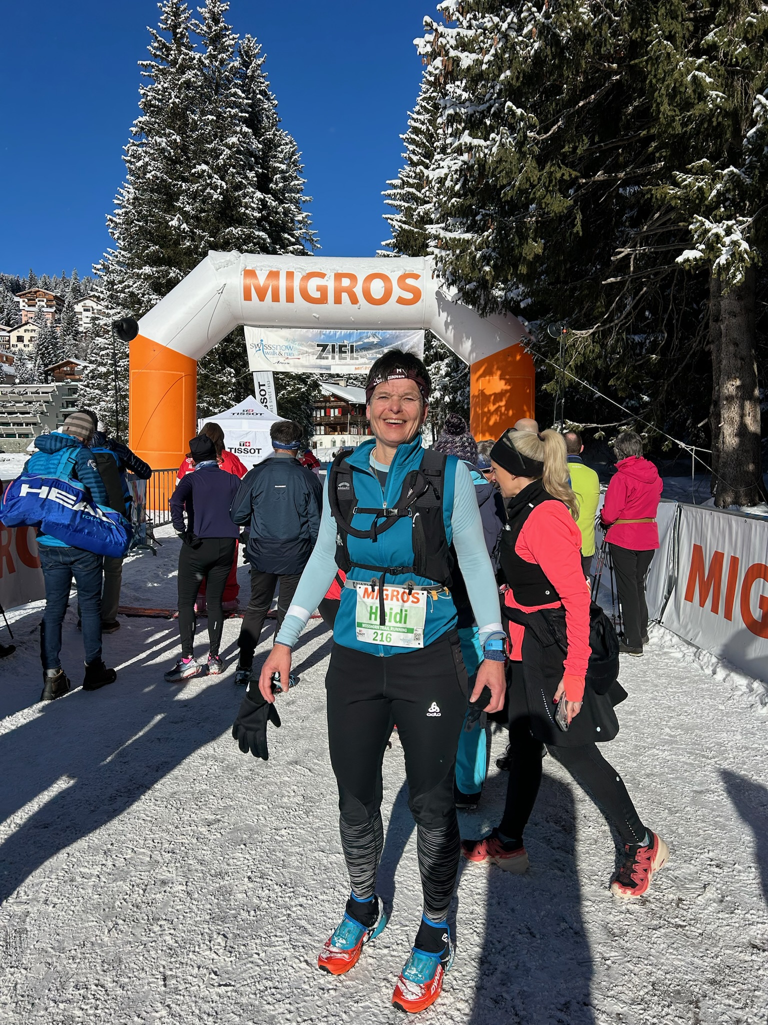 Heidi glücklich im Ziel