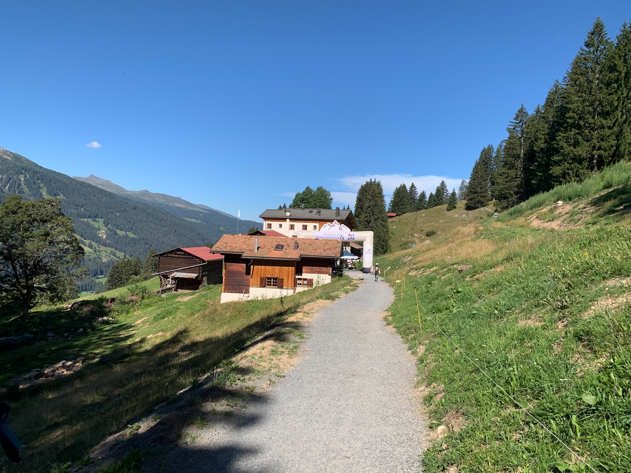 Berggasthaus Alpenrösli, kurz vor der ersten Zeitnahme