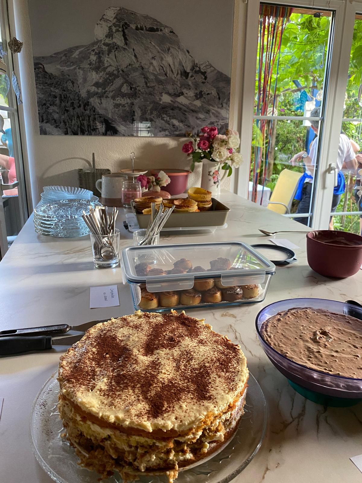 Ein Teil des Dessertsbuffets