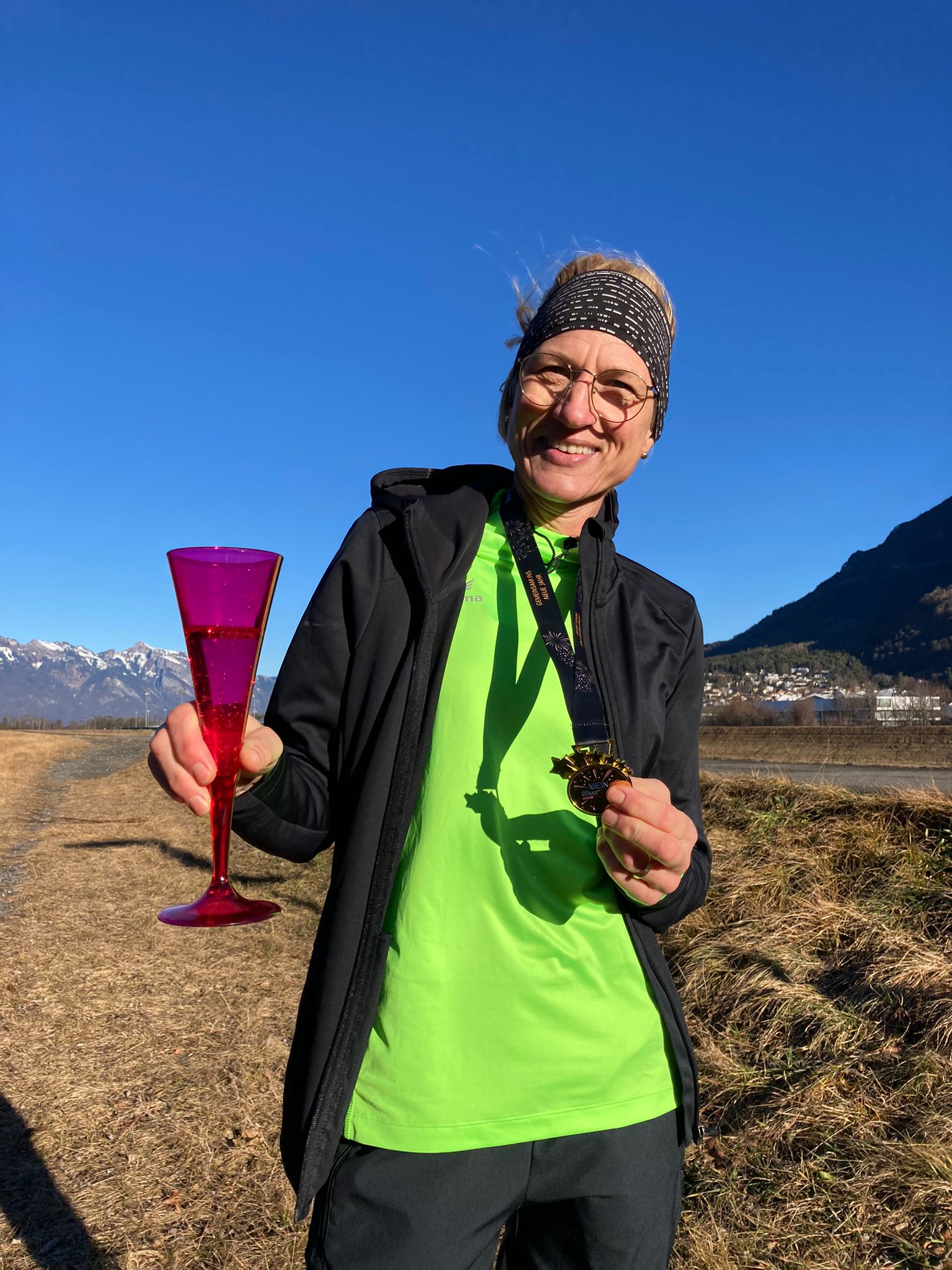 Ingrid hat ihre Medaille schon am Vortag verdient.