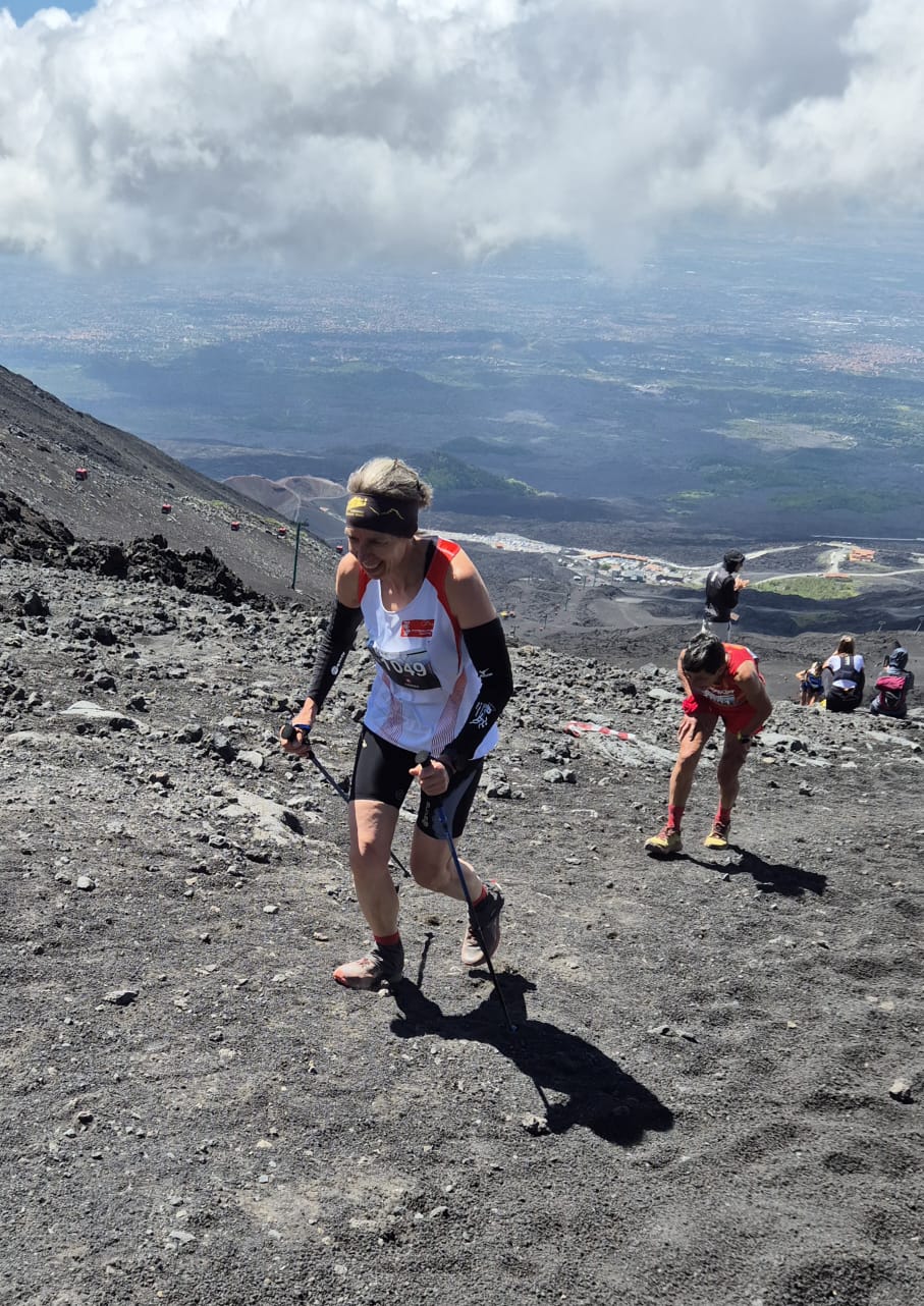 Christine beim Uphill