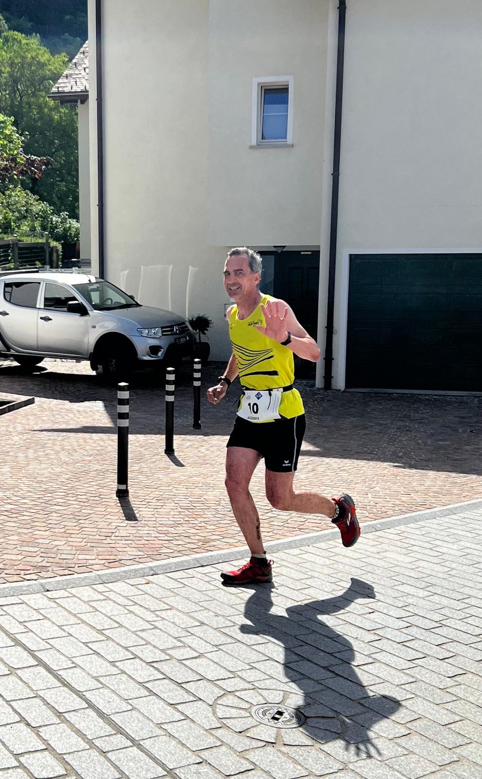 Alex bereits im Anstieg