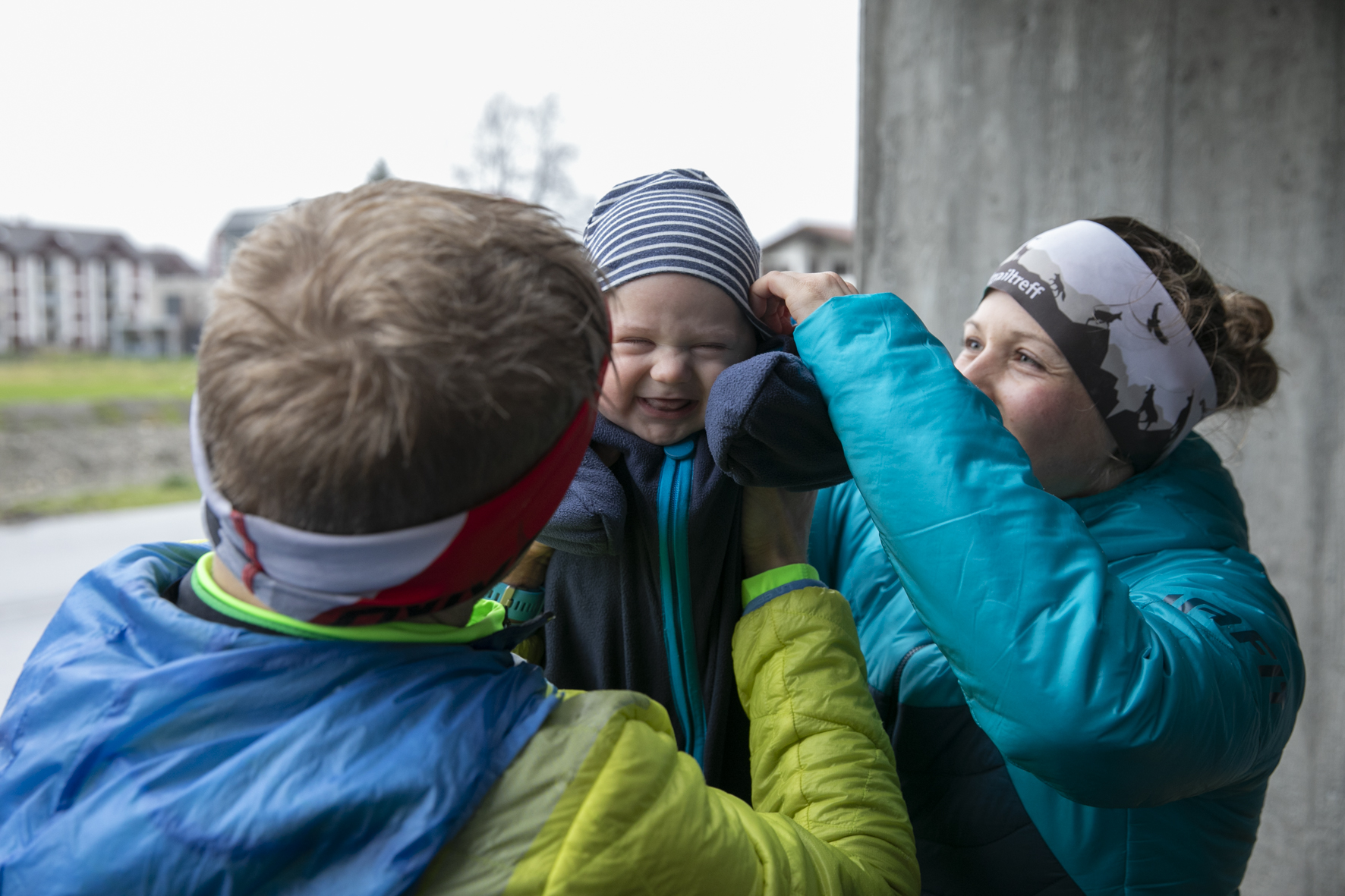 Der Jüngste im Lauf-Treff (Andrin) durfte auch dabei sein