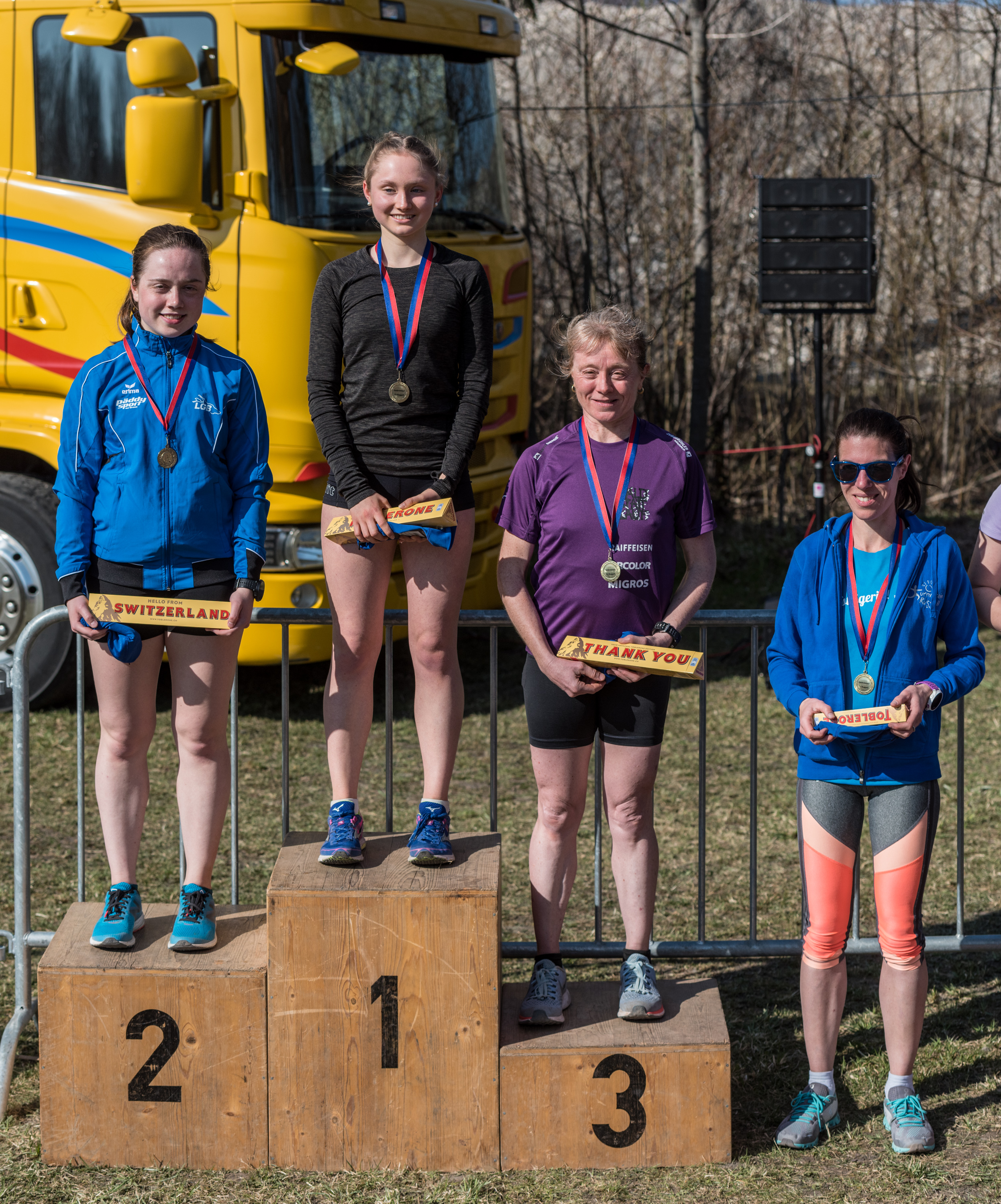 Siegerehrung Damen, kurze Strecke