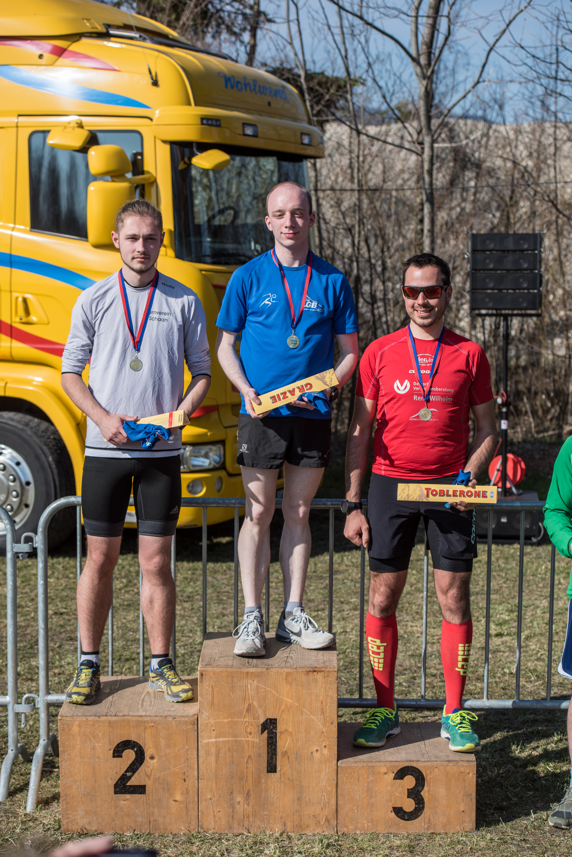 Siegerehrung Herren, kurze Strecke