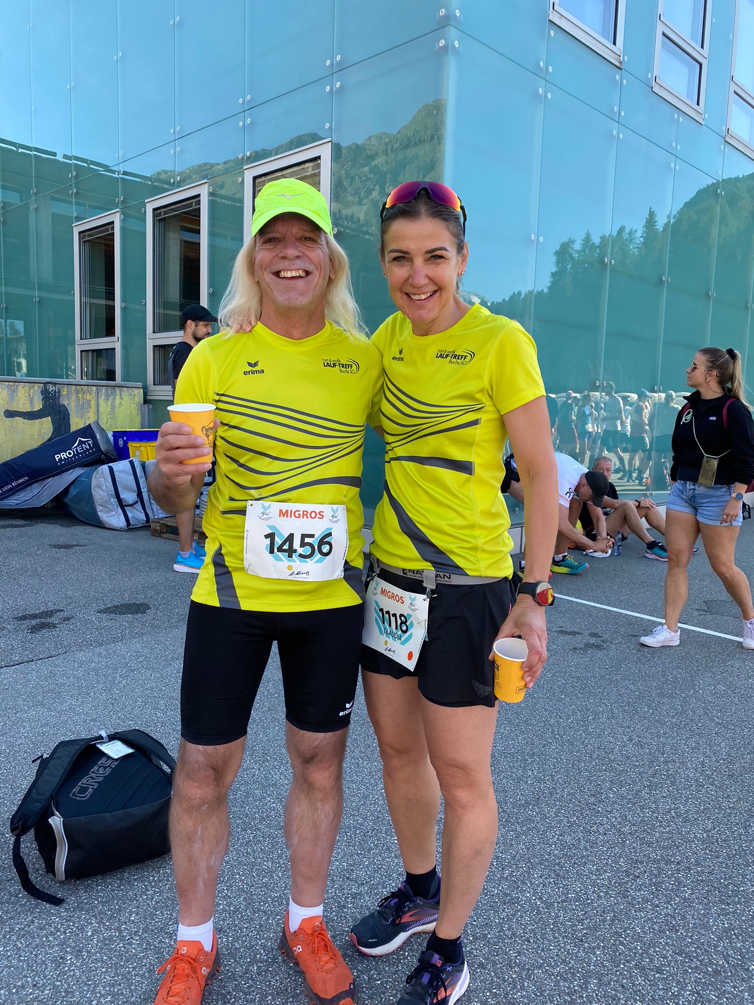 Beni und Claudia vor dem Start in Sils