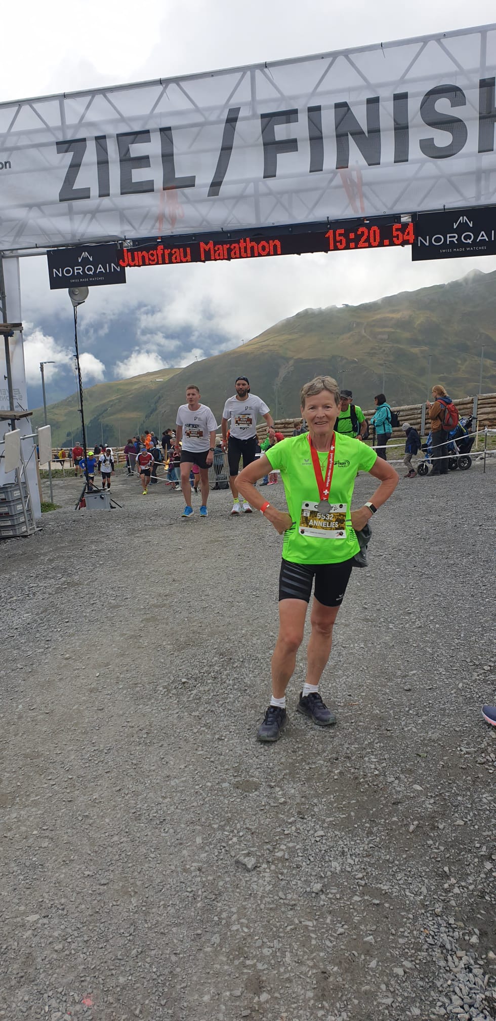 Annelies im Ziel