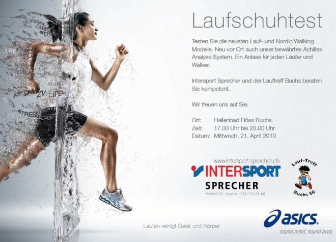 Laufschuhtest am 21. April 2010 mit Intersport Sprecher